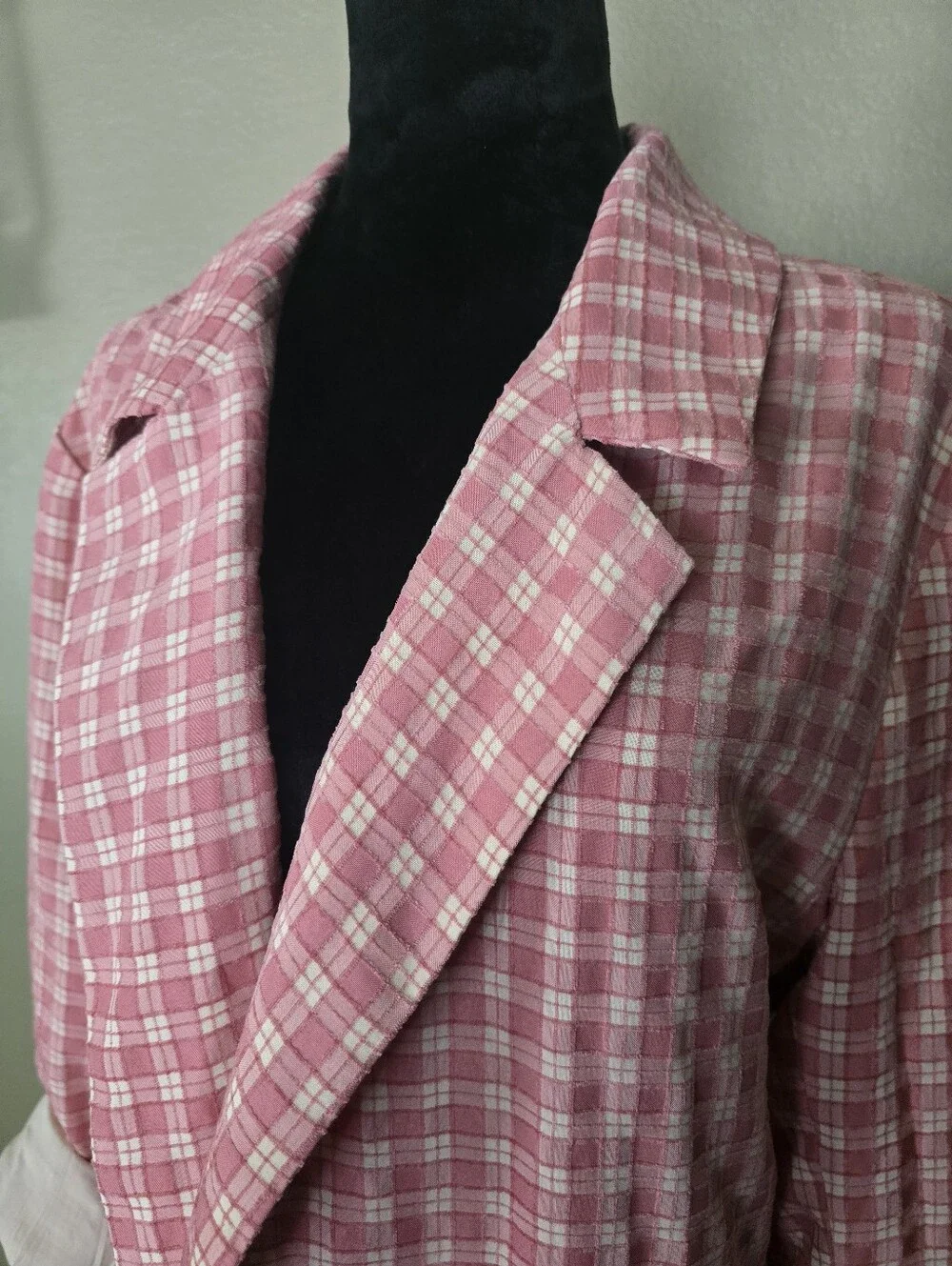 FREE PEOPLE Olivia Gingham Double Breasted Blazer XL